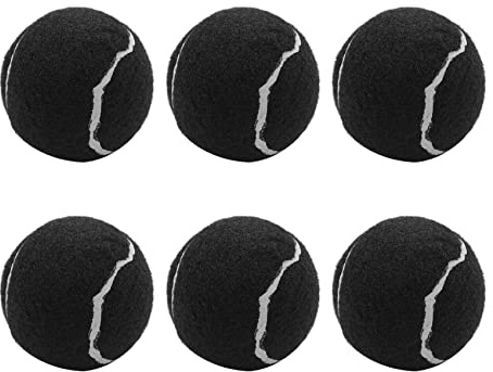 Kopinma 6er Pack Tennisbälle, Verschleißfest und Elastisch, 66mm, Ideal für Anfänger, Schwarz