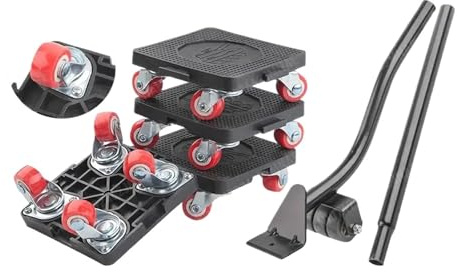 BHVGPVNZF 6/8Pcs Professionelle Möbel Mover Tool Set Schwere Stoffe Transport Heber Rädern Roller Mit Rad Bar Moving(Stone)