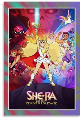 WYYRAB Wanddekoration, wasserfestes Leinwandposter She-Ra und die Prinzessinnen der Power, hochauflösender Druck, geeignet für Schlafzimmer, Wohnzimmer, Café, Dekoration, ungerahmt, 20 x 30 cm
