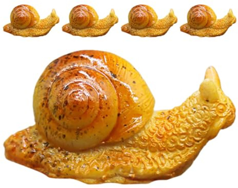 Uonlytech Miniaturen Gartenminifiguren stücke Turbo Kleine 5 aus Kunstharz Schnecke Feiner Kreative mit Verarbeitung und Garten für Hofdekoration