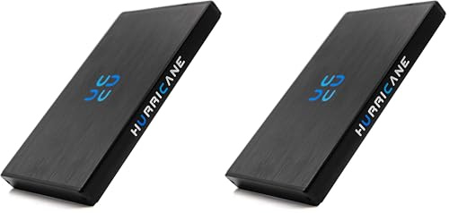 HURRICANE GD25612 Externe Festplatte 1TB 2,5 USB 3.0 – Tragbare HDD, Backup Festplatte extern für PC, Laptop, Smart-TV, PS4, PS5, Xbox kompatibel mit Windows, mac, Linux (Packung mit 2)