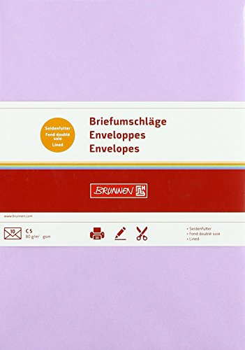 Brunnen 105125460 Briefumschlag Universalpapier, C5, 10 Stück, flieder