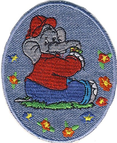 Mono-Quick Benjamin BLÜMCHEN - Blumen - Aufnäher Aufbügler Applikation Patch - ca. 7,5 x 9,5 cm