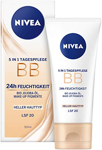 NIVEA Getönte Tagespflege für helle Hauttypen, 5-in-1 BB Cream, 50 ml Tube