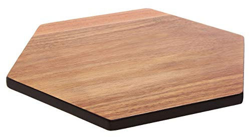 Socorro Chopping Board, Acacia Wood/Hexagonal, Black Edge