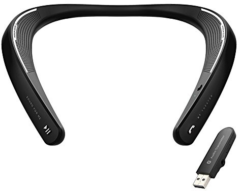 My Theater Wearable Neckband Bluetooth Speaker Universal, Black (EM-W100UBK)