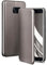 ONEFLOW Business Case für Samsung Galaxy S7 Edge Handyhülle klappbar mit Standfunktion, Klapphülle Flipcase Cover Dünn, PU Leder Hülle mit Kartenfach, 360 Grad Schutzhülle, Taupe