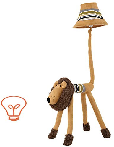 GX Stehlampe Kreative Cartoon Lion Tier Stehlampe Schlafzimmer Lampe Wohnzimmer Kinderzimmer Rustikalen Stil Stoff Lampe E27 Haus Dekoration A+ (Farbe : Taste)