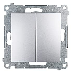 Kontakt-Simon DW5.01/43 Electrical Switch Silver Plastic IP20 IP44 250V 10A 75mm