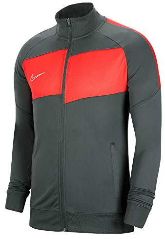 Nike Academy Pro Knit Jacket Veste Homme Anthracite/Bright Crimson/(White) FR: L (Taille Fabricant: L)