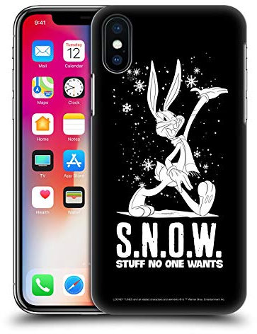 Head Case Designs Offizielle Looney Tunes Bugs Bunny Schnee Staffel Harte Rueckseiten Handyhülle Hülle Huelle kompatibel mit Apple iPhone X/iPhone XS
