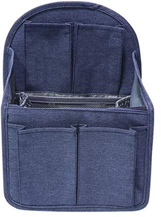 Soyizom Nylon Backpack Organiser Insert for Backpack Rucksack Universal Bag in Bag Men Women Shoulder Tote Bags Handbag Shoulder Bag Organisers,Navy-blue