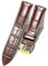 BINLUN Leder-Uhrenarmband Krokodilmuster Schnellverschluss Ersatz Kalbsleder Uhrenarmbänder Smartwatch 10 Farben 13 Größen für Herren & Damen(Goldene Schnalle,Braun,20mm)