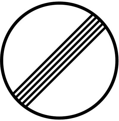 Geschwindigkeitsaufkleber Ende aller Streckenverbote Kraftfahrzeuge Aufkleber Folie Schild Ø5-30cm made in Germany, Größe: Ø5 cm