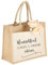 AMBERGER DESIGN by A&M Osterhage amd – Nachhaltige Jute-Tasche bedruckt mit individuellem Wunschtext - Geschenktasche Personalisiert - Tragetasche Shopper - Jutebeutel mit Name | 42x33x19cm