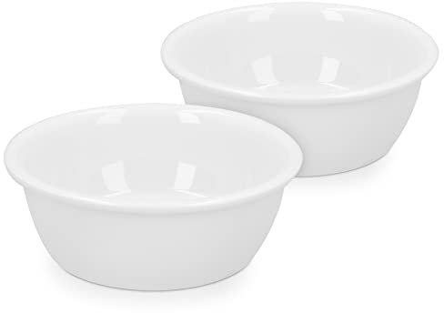 Navaris 2X Futternapf Katze Futterstation Set - Keramiknapf für Katzen Hunde - Keramik Fressnapf Set Futterbar Katzennapf - spülmaschinenfest