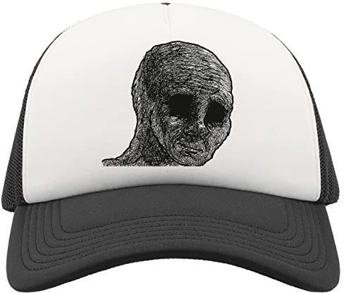 Withered Depression Wojak Internet Meme Atmungsaktive Unisex-Half-Mesh-Cap-Hut-Baseballmütze Sport Active Schwarz One Size