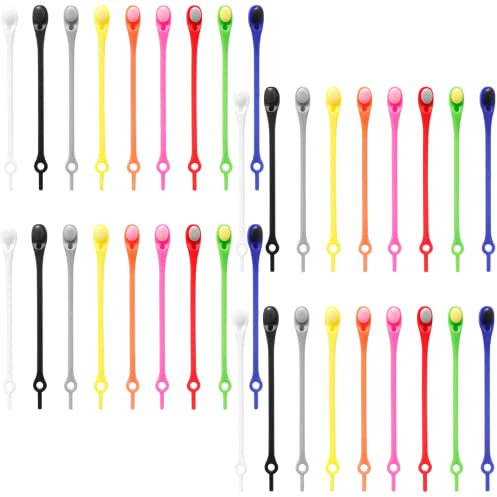 36 Pcs No Tie Shoelaces for Kids and Adults Lazy Elastic Shoelaces Tie Free Elastic Laces Multicolor for Sneaker Boots Board Shoes and Casual Shoes, 12cm