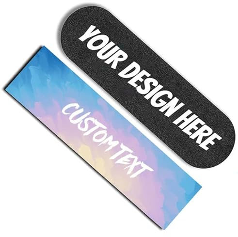Personalisiertes Skateboard-Griptape mit Ihrem Text/Foto, benutzerdefiniertes Longboard, Skateboard, Roller, Stikers, Griptape, Anti-Rutsch-Schleifpapier, 22,9 x 83,4 cm (Style 3)