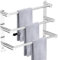 3-Tier Adjustable Ladder Bath Towel Bar 16 to 27.6 Inch, ZUEXT Polish Chrome Stainless Steel Towel Holder Hanger,Wall Mounted Stair Towel Rod for Bathroom Kitchen, Strechable Towel Rail Racks w/Hooks