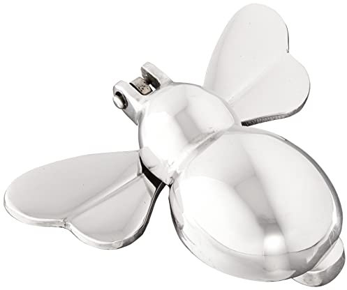 Star Rose Accents - Türklopfer aus massivem Messing (Silber glänzend)
