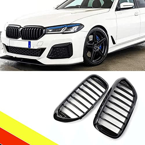 POETRYXIAO Kühlergrill Niere Sport Schwarz Glanz Single Bridge für 2017-2020 5er G30 G31 528LI 530LI 540LI,Geeignet für Tuning