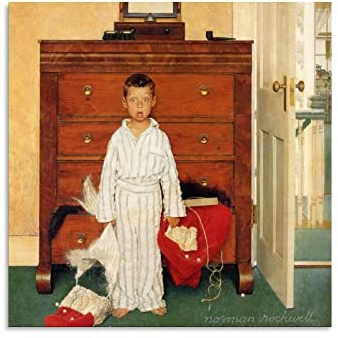 Norman Rockwell Malerei Poster Charakter Poster Print Kunst Wandbild Leinwand Poster Moderne Schlafzimmer Dekor 40 x 40 cm