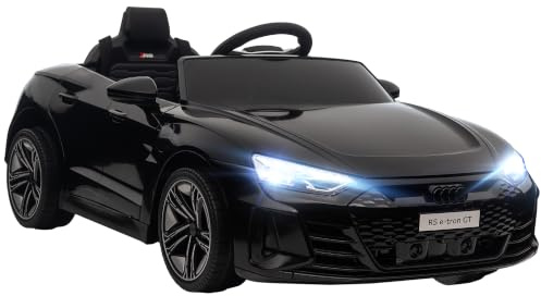 HOMCOM Voiture Électrique Enfant 12 V Télécommande Parentale Noir | Véhicule Électrique, Max. 5 Km/h, Effets Sonores, Lumineux, Audi RS E-tron GT