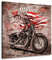 Kunstgestalten24 Leinwand Bild Motorrad Harley Davidson Old School Vintage Style Wandbild Kunstdruck Raumdeko