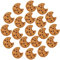 Aufnäher Zum Aufbügeln 20 Cookies Kekse Bestickter Stoffaufkleber Dekorativer Keksaufnäher Patch Gesticktes Etikett Gebügeltes Gesticktes Abzeichen