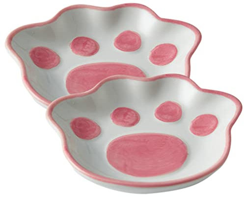 PATKAW 2 Piezas Plato De De Gato De Cerámica Platos del Hogar Plato De Salsa De Tomate Plato con Forma De Gato Mini Condimentos Tazón De Salsa Dibujos Animados Pepinillos