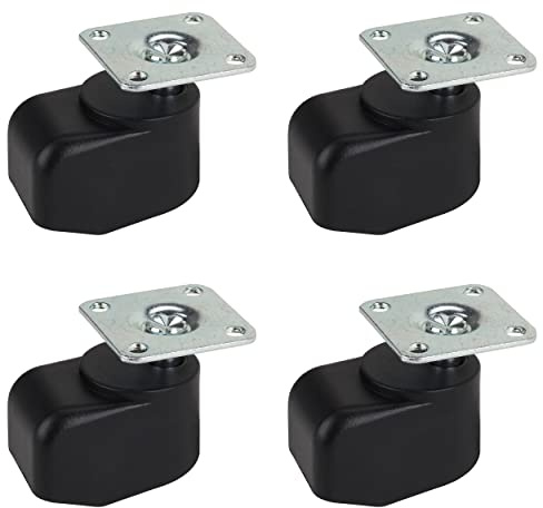 Dörner + Helmer 4er Set Einfach-Walzenrollen 25mm mit TPE-Rad, Tragkraft 120 kg/Set