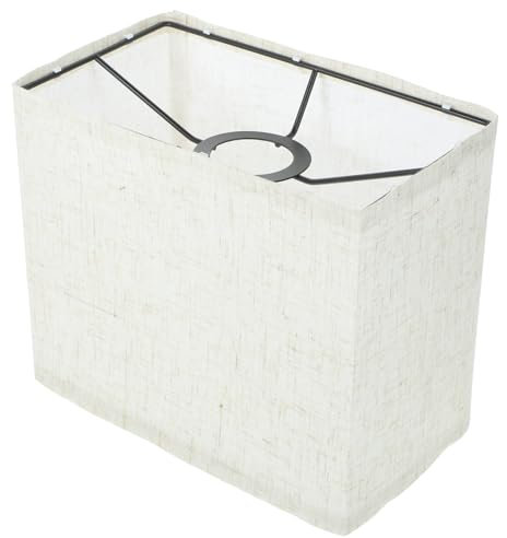 Angoily Abat-Jour Rectangulaire En Lin - Design Contemporain, Couvre E27, Petit Format, Tissu Détachable Pour Décorations De Bureau