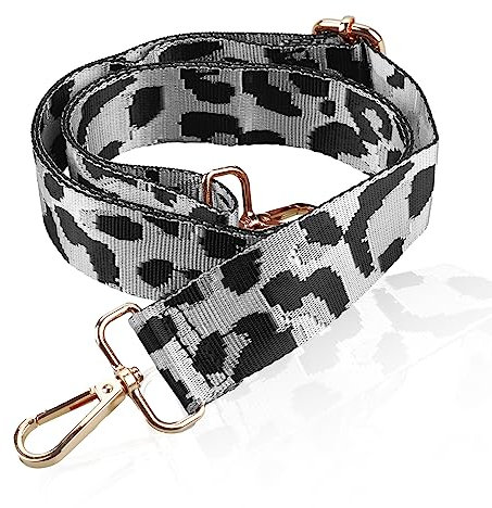 GLADFRESIT Wide Shoulder Bag Strap, Adjustable Leopard Print Crossbody Strap Replacement Handbag Straps for Women