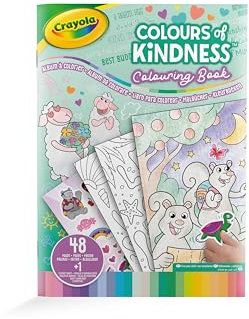 CRAYOLA- Natale Colours of Kindness-Album da Colorare con Adesivi, Colori per Tutte Le tue Emozioni, attività Creativa per Scuola e Tempo Libero, 25-2737G, Multicolore