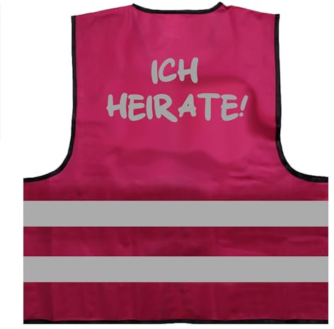 Ich heirate JGA 2024 Team Warnweste (Versus wir Saufen) Warnweste BZW. Signalweste mit reflektierendem Aufdruck ID: 1043