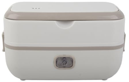Jectse Lunch Box Elettrico 200W Interruttore a un Pulsante Scaldavivande Lunch Box 220V Autoriscaldamento Ufficio (Spina europea singolo strato)