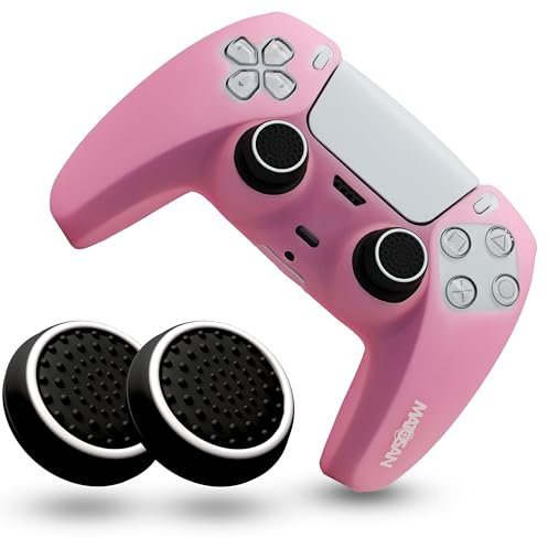 MatoSan® Silikonhülle für Controller – Rutschfester Grip Skin – Kompatibel mit PS5 Controller – Anti-Rutsch Cover inkl. Thumbstick Kappen – Schutzhülle Zubehör für Gaming Controller