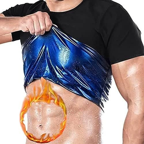 Sauna-Weste, Schweiß-Schlankheits-T-Shirt – Body Shaper für Männer, Workout, Thermo-Tanktop, passend für Heimtrainer, Gewichtsverlust-Saunaanzüge, Herren, XL