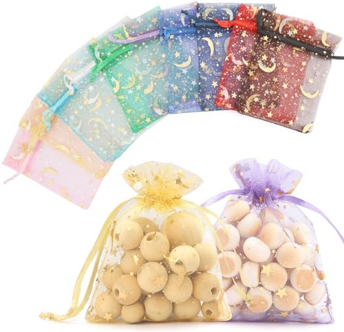50PCS Sachet Organza,8×10cm/3.14×3.93inch Pochette Bijoux,Sachet Lavande Vide,Tulle Dragées,Sachet Dragees,Pochon Bijoux,Sac Organza,Sac Cadeau Tissu,Sachets Organza,Jewellery Drawstring Bag,Pochons