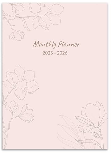 Monatsplaner 2024–2025 – 18-Monatskalender von Juli 2024 – Dezember 2025, Monatsplaner 2024–2025, einfach Ihren Alltag zu organisieren, 17,8 x 25,4 cm, Rosa