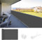 SUNNY GUARD Balkon Sichtschutz 90x600cm Balkonverkleidung Balkonabdeckung Balkonumspannungen UV-Schutz Wind und wetterfest mit Kabelbinder,Dunkler Anthrazit