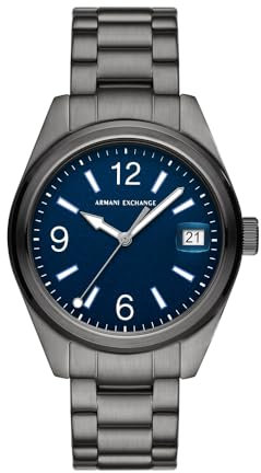 ARMANI EXCHANGE Herren Analog Quarz Uhr mit Edelstahl Armband AX1421