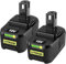 2 Stück 8000mAh Li-ion ErsatzAkku für P108 Ryobi 18V Akku RB18L50 RB18L40 RB18L25 BPL-1815 BPL-1820G BPL18151 BPL1820 P104 P105 P107 mit LED-Anzeige
