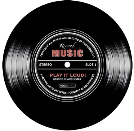 XNDLRZXB Vinyl Schallplatten Teppich modern weich kurzflorig Bedruckt rutschfest waschbar Fußmatte für Zuhause Wohnzimmer Restaurant Schlafzimmer Küche Läufer (A, 60cm)