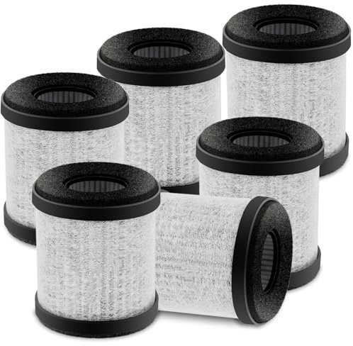 AP-P60FL Replacement HEPA Filter Compatible with Homedics AP-P60 Total Clean Portable Air Purifier, Replace Part AP-P60FL, H13 3-Stage Filtration, 6-Pack