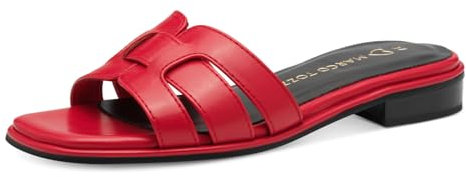 MARCO TOZZI Damen Pantoletten Elegant Sommer, Rot (Red), 39 EU