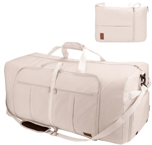 Urtala Faltbare Reisetasche für Herren & Damen, 80L Groß Weekender Übernachtungstasche mit Schuhfach, wasserdichte Handgepäck Tasche/Sporttasche