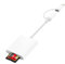Dual Connector SD Card Reader for iPhone 15 - Lightning & USB-C, Dual SD/TF Card Slot, Type C Memory Adapter, Trail Camera Viewer