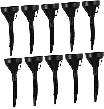 NIYANGLE 10 Piezas embudo motor motoazadas motoenxada motopico accesorio para motocicletas fuet aceite oil auto el plastico Black
